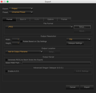 Export Window